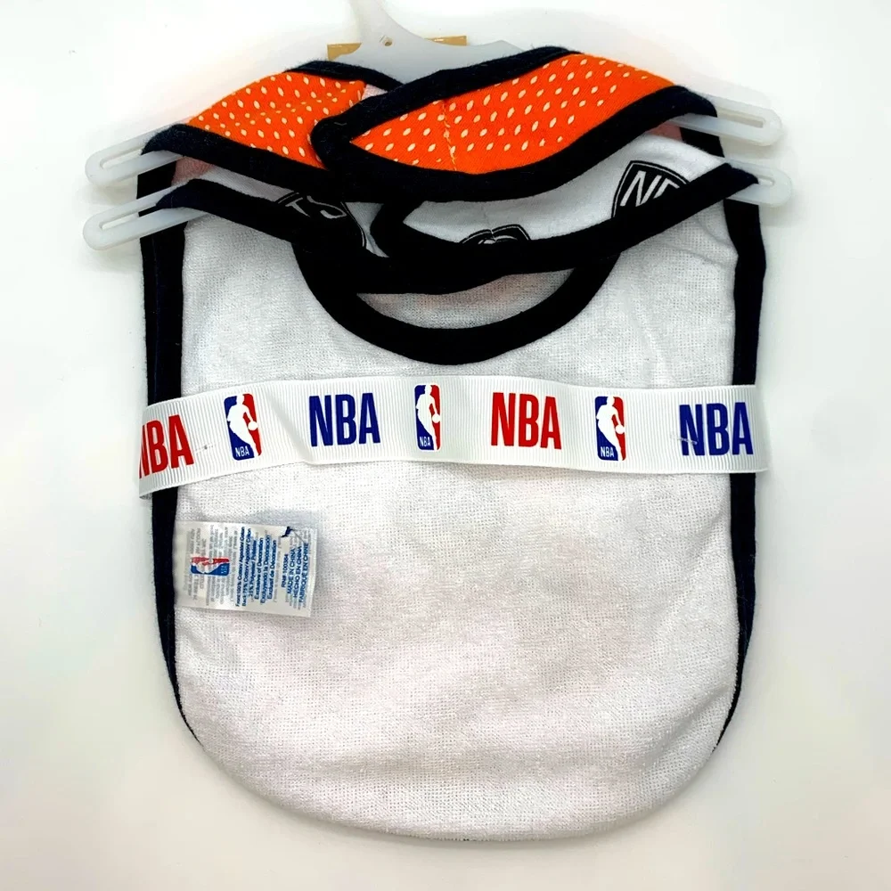 NBA NEW 2 Pack Future Baller Boys Baby Bibs NETS Team Fan Sports NY Brooklyn